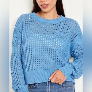Old Navy Open Stitch Cotton Sweater